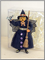 Batty Witch Halloween cotton ornament