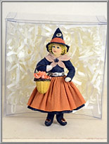 Little Witch Halloween cotton ornament