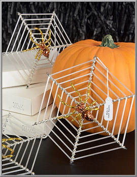 Halloween Spider in a Web glass decoration Czech Republic