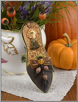 Midnight Soiree Party Slipper Halloween ornament