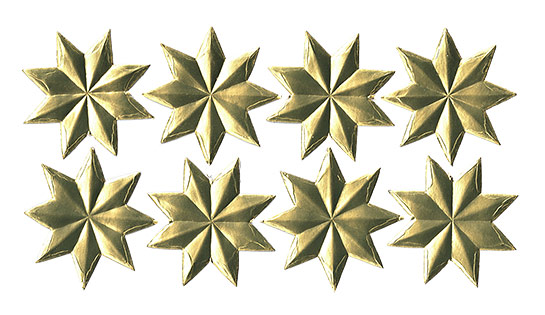 Large Craft Stars Gold Dresden Trims from Germany