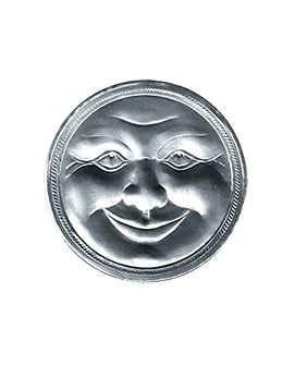 Man-in-the-Moon Silver Dresden Ornament from Germany