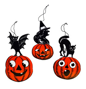 Spooky Halloween diecuts set of 3 assorted designs