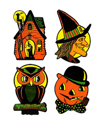 American Halloween cutouts set B