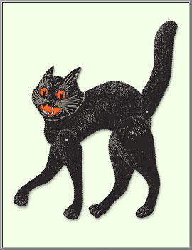 Jointed Scratch Cat Halloween cutout