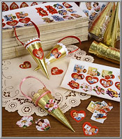 Dennison Valentine Seals from the 1930's for crafting