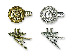 Mini Pinecone Christmas tree candle clips in gold or silver