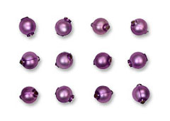 Blown Glass Ornament Beads 12mm Purple - Made in Czech Republic