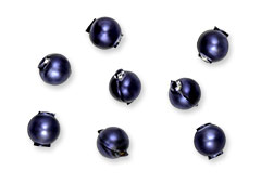 Blown Glass Ornament Beads 14mm Dark Blue - Made in Czech Republic