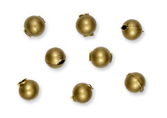 Blown Glass Ornament Beads 14mm Antique Gold - Made in Czech Republic