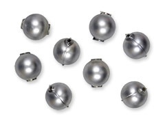 Blown Glass Ornament Beads 18mm Antique Silver - Made in Czech Republic