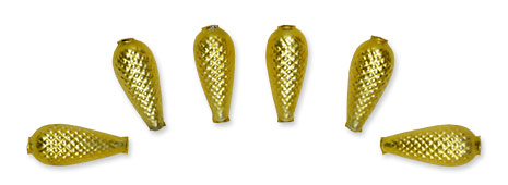 Yellow Pine Cones Blown Glass Ornament Beads from the Czech Republic