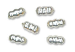 Blown Glass White Cloud Beads - Made in Czech Republic