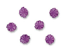 Blown Glass Purple Daisy Beads - Made in Czech Republic
