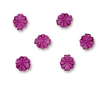Blown Glass Violet Daisy Beads - Made in Czech Republic