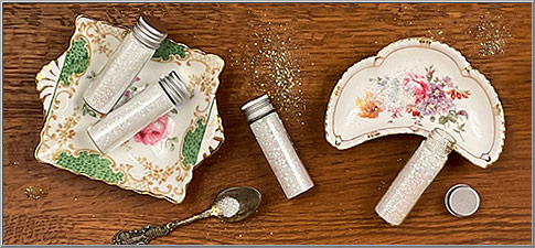 Vintage Glass Glitter Iridescent Fairy Sparkles from Germany