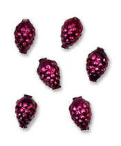 Blown Glass Purple Raspberry Beads - Made in Czech Republic