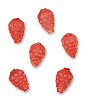 Blown Glass Red Raspberry Beads - Made in Czech Republic