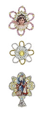 Victorian scrap and tinsel ornaments