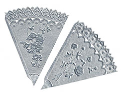 Silver Dresden cornucopias from Germany