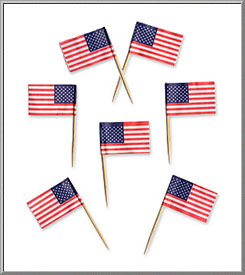 USA Flag party picks for cupcakes