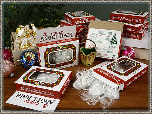 spun glass curly angel hair in original boxes made in USA