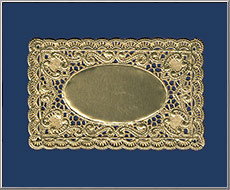 Rococo Lace Dresden gold paper foil doily die-cut card from Germany