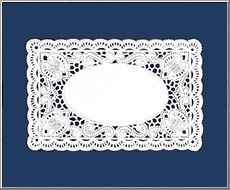 Rococo Lace Dresden white paper doily die-cut card from Germany