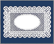 Puncetto Lace Dresden white paper doily die-cut card from Germany