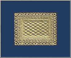 Dainty Lace Dresden gold paper foil doily die-cut card from Germany