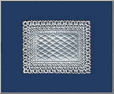 Dainty Lace Dresden silver paper foil doily die-cut card from Germany