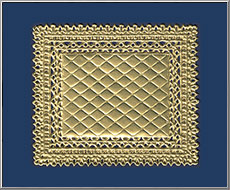 Dainty Lace Dresden gold paper foil doily die-cut card from Germany