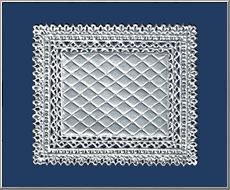 Dainty Lace Dresden silver paper foil doily die-cut card from Germany