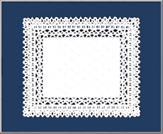 Dainty Lace Dresden white paper doily die-cut card from Germany