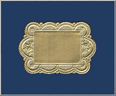 Victorian Lace Dresden gold paper foil doily die-cut card from Germany