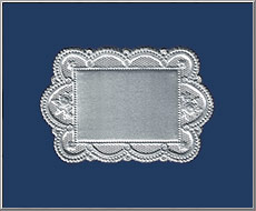 Victorian Lace Dresden silver paper foil doily die-cut card from Germany