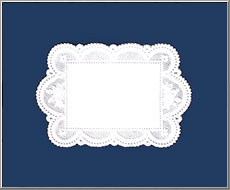 Victorian Lace Dresden white paper doily die-cut card from Germany