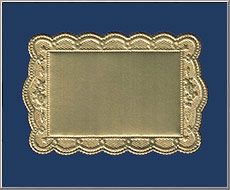 Victorian Lace Dresden gold paper foil doily die-cut card from Germany