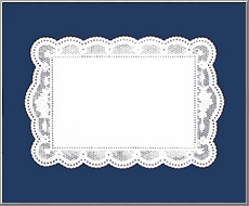 Victorian Lace Dresden white paper doily die-cut card from Germany