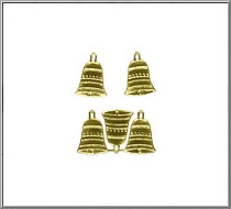 Victorian Bells vintage die-cut Dresden gold paper foil trims