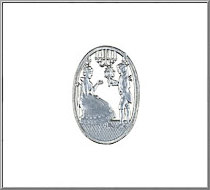 Romantic Couple Silhouette vintage die-cut Dresden silver paper foil trims