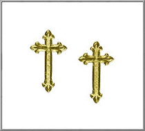 Fleury Cross vintage die-cut Dresden gold paper foil trims