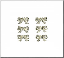 Fancy Ribbon Bows vintage die-cut Dresden gold paper foil trims