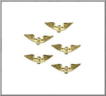 Dainty Angel Wings vintage die-cut Dresden gold paper foil trims