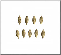 Small Rose Leaves vintage die-cut Dresden gold paper foil trims