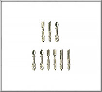 Cutlery Silverware Sets vintage die-cut Dresden gold paper foil trims