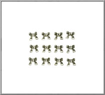 Itsy-Bitsy Bows vintage die-cut Dresden gold paper foil trims