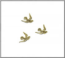 Flying Birds vintage die-cut Dresden gold paper foil trims
