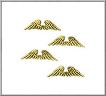 Mini Graceful Angel Wings vintage die-cut Dresden gold paper foil trims