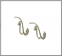 Tyrolean Smoking Pipes vintage die-cut Dresden gold paper foil trims